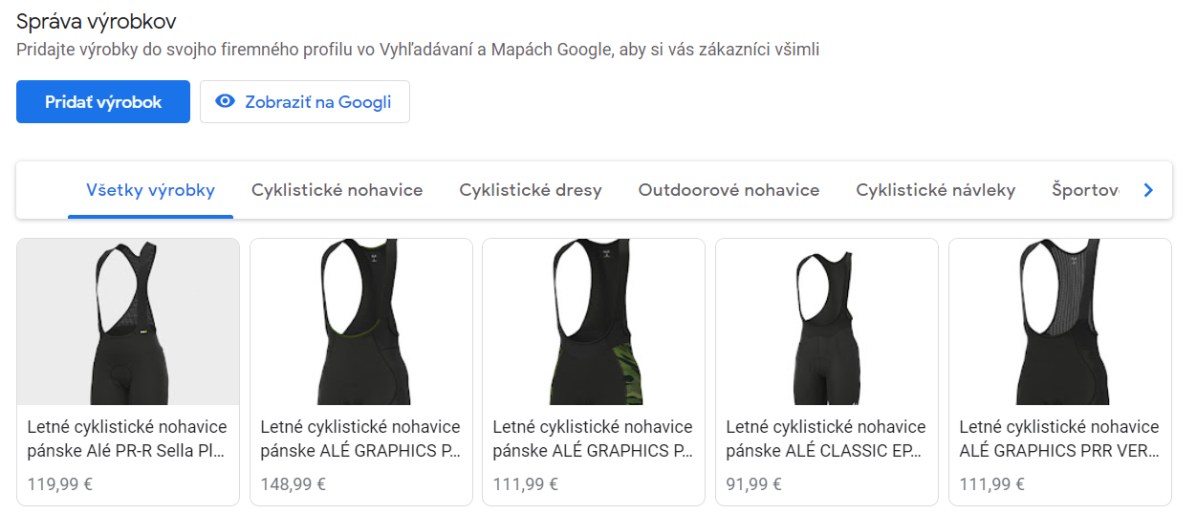 Produkty sa zobrazujú aj v Nákupoch Google