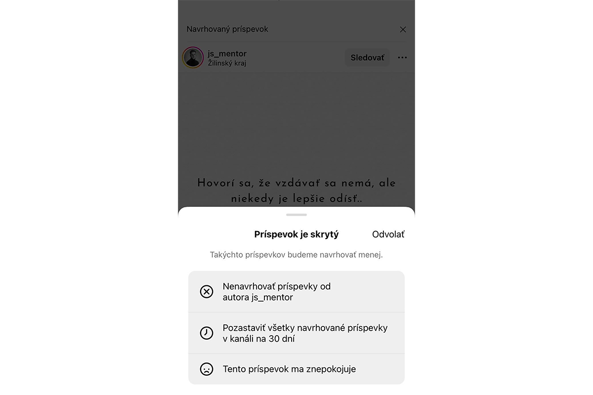 Novinky zo sveta sociálnych sietí #1 – Hudba v príspevkoch či anonymné prezeranie profilov 4 Pozastavenie príspevkov na časovej os