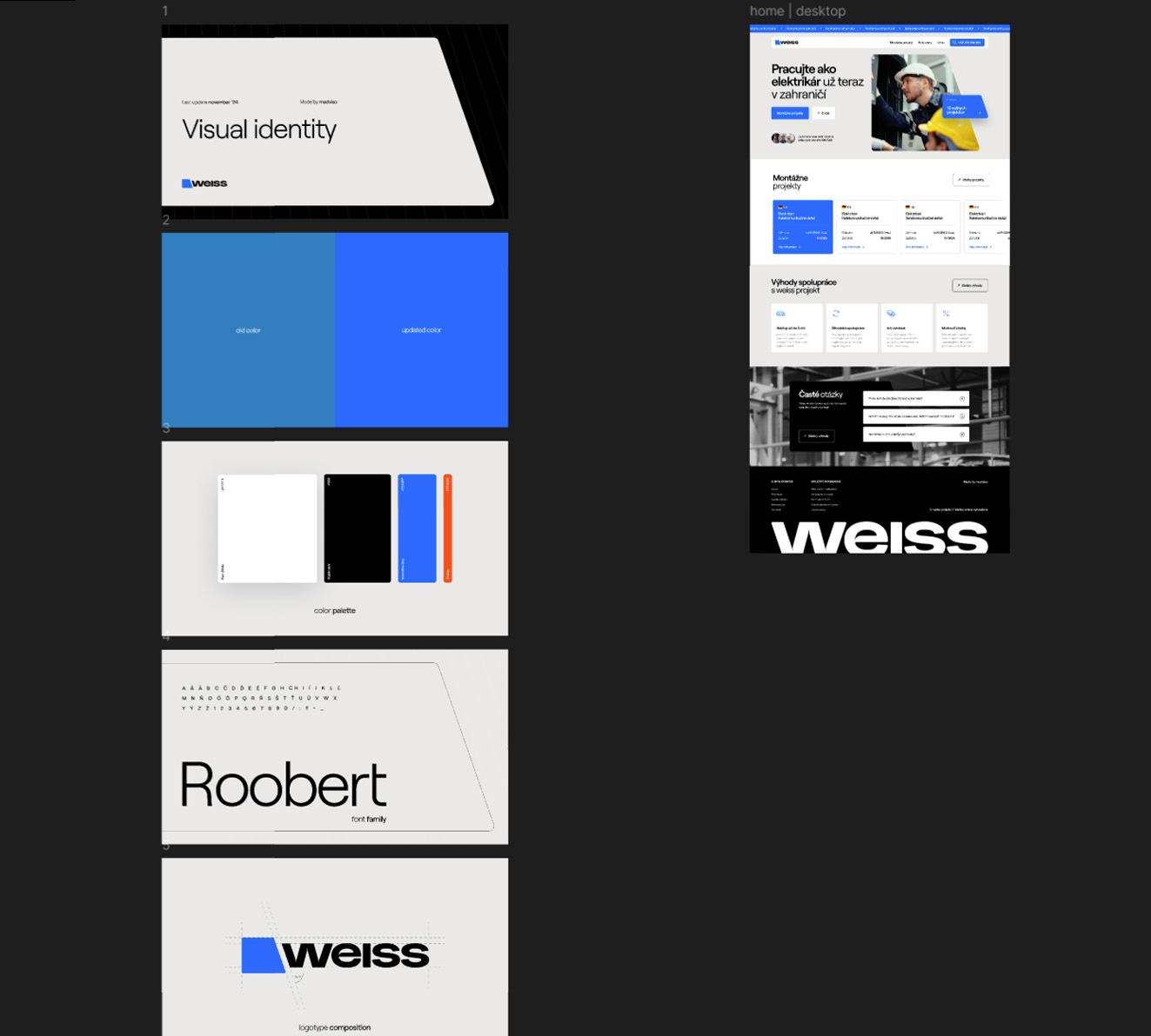Vytvorenie vizuálnej identity pre Weiss Projekt