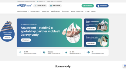 Web stránka s web dizajnom na mieru pre Aquatrend